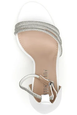 Sandali Bianchi Aperti Con Tacco E Cinturino First Lady P557