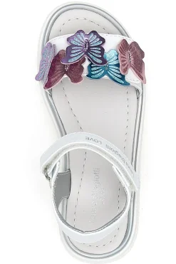 Sandali Bianchi con Applique Colorate e Velcro LAURA BIAGIOTTI 96139491