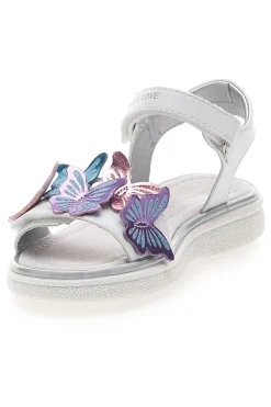 Sandali Bianchi con Applique Colorate e Velcro LAURA BIAGIOTTI 96139491