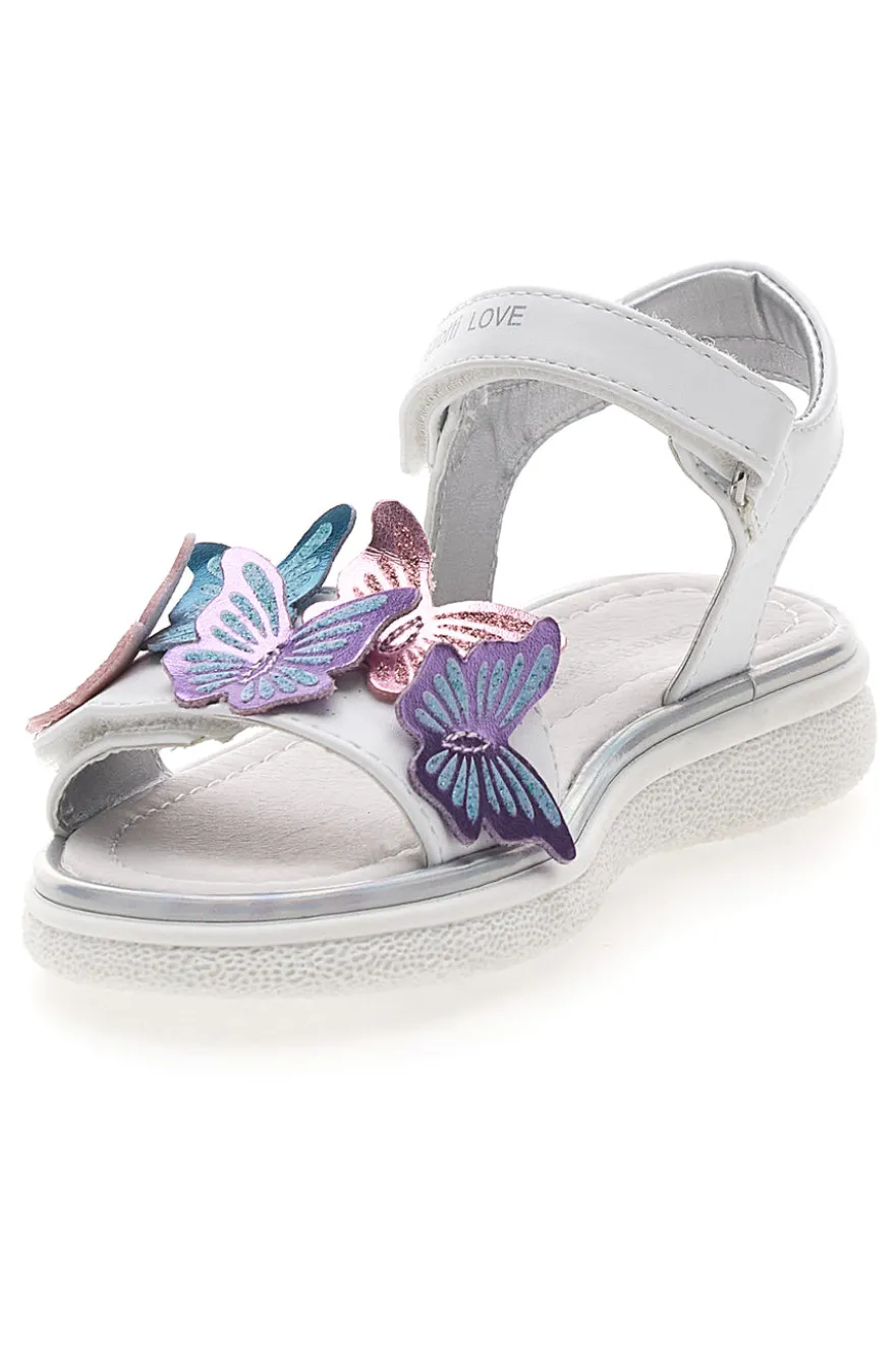 Sandali Bianchi con Applique Colorate e Velcro LAURA BIAGIOTTI 96139491