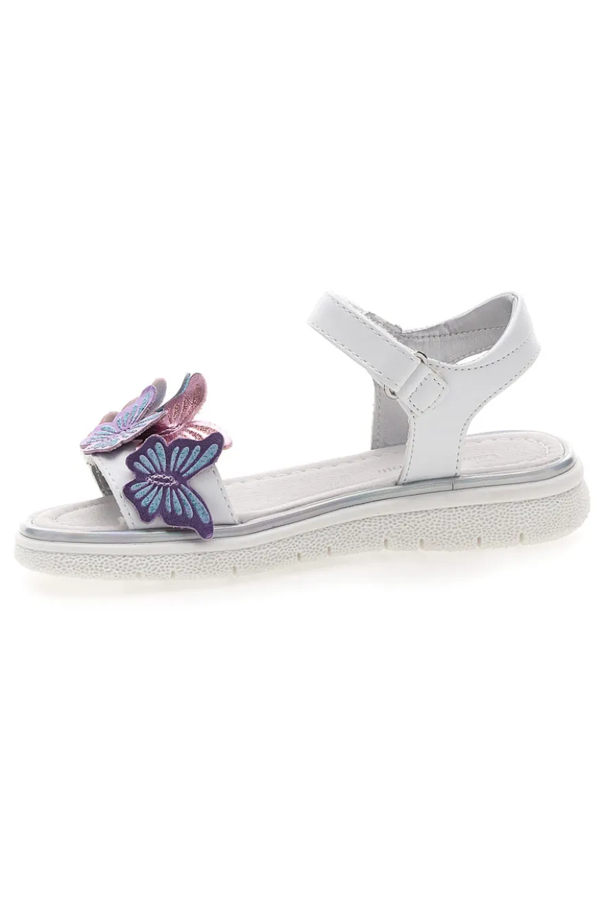 Sandali Bianchi con Applique Colorate e Velcro LAURA BIAGIOTTI 96139491