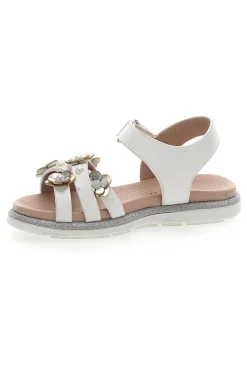 Sandali Bianchi Con Applicazioni Floreali Pitt Kids 392413