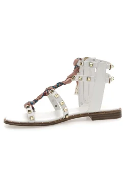 Sandali Bianchi Con Borchie e Foulard Me & Me 660