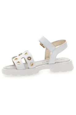 Sandali bianchi con borchie oro e suola chunky Laura Biagiotti AG1728316313