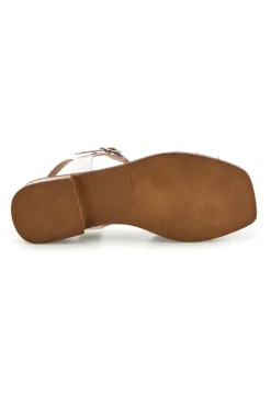 Sandali bianchi con cinturini decorati Prima riga L43