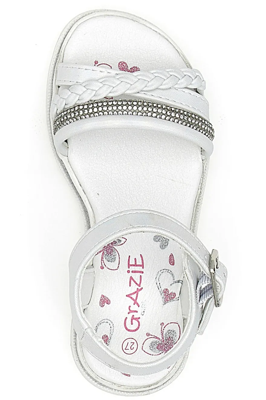 Sandali Bianchi con Cinturini e Suola Morbida GRAZIE GIRL 14327