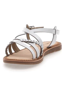 Sandali bianchi con cinturini intrecciati CAFE' COST 95160