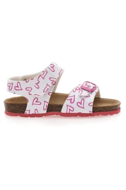 Sandali Bianchi con Cuori Rosa PITT KIDS 45289GLO