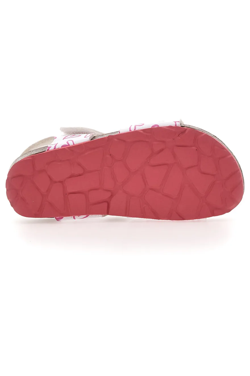 Sandali Bianchi con Cuori Rosa PITT KIDS 45289GLO