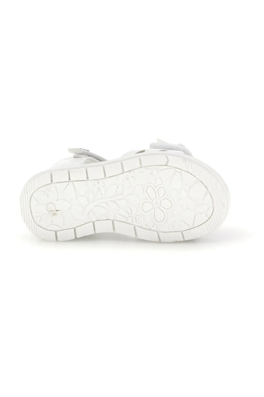 Sandali bianchi con cuori argento Grazie girl 200C574