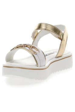 Sandali Bianchi Con Dettagli Oro Energy 539