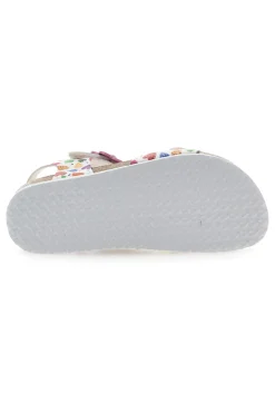 Sandali bianchi con fantasia fruttata e fibbie PITT KIDS 14504