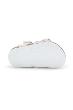 Sandali bianchi con fantasia floreale e stampa unicorni Pitt kids 14602