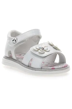 Sandali Bianchi con Farfalle e Doppio Velcro GRAZIE GIRL 15018