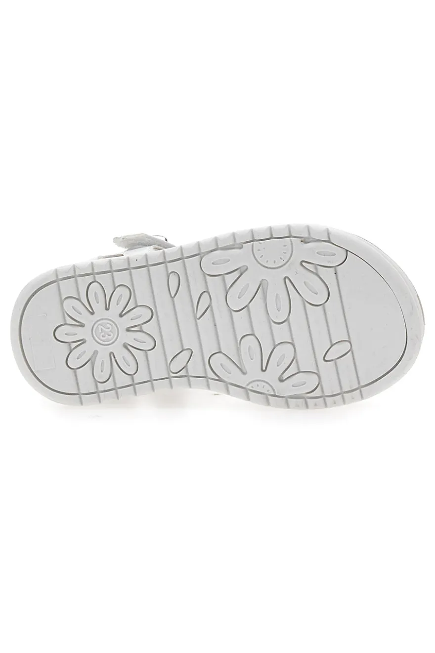 Sandali Bianchi con Farfalle e Doppio Velcro GRAZIE GIRL 15018