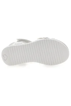Sandali Bianchi con Farfalle Decorative e Chiusura a Velcro GRAZIE GIRL 14330