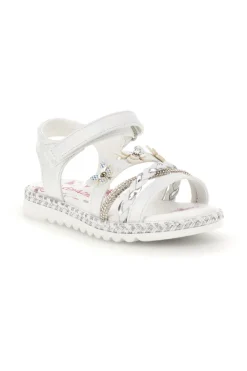 Sandali bianchi con farfalle e strass Grazie girl 15022