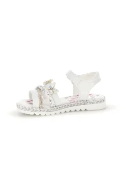 Sandali bianchi con farfalle e strass Grazie girl 15022
