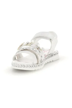 Sandali bianchi con farfalle e strass Grazie girl 15022