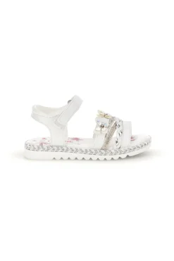 Sandali bianchi con farfalle e strass Grazie girl 15022