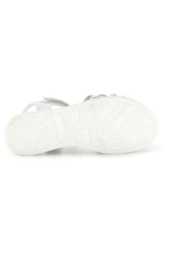 Sandali bianchi con fascia argento e brillanti Grazie girl 14342