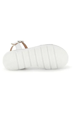 Sandali bianchi con fascia brillante Pitt kids 392637S