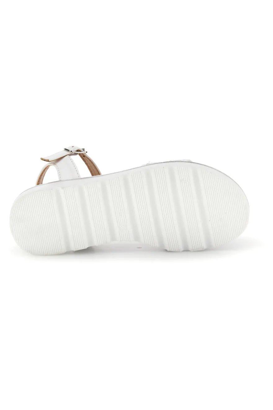 Sandali bianchi con fascia brillante Pitt kids 392637S