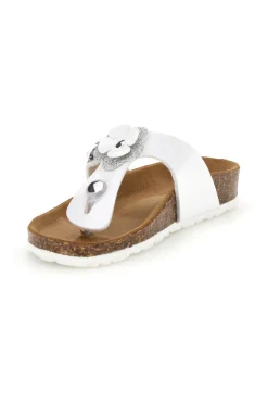 Sandali bianchi con fibbia e applicazione Pitt kids 45261GVW