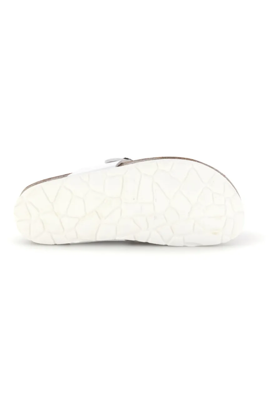 Sandali bianchi con fibbia e applicazione Pitt kids 45261GVW
