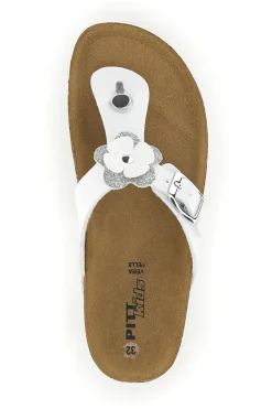 Sandali bianchi con fibbia e applicazione Pitt kids 45261GVW