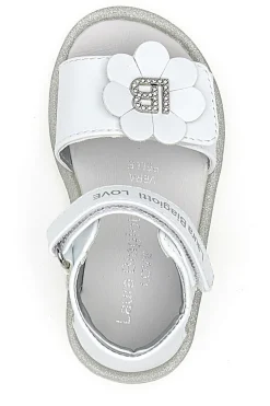 Sandali bianchi con fiocco decorativo e velcro LAURA BIAGIOTTI 96319492