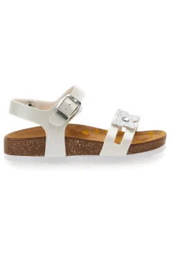 Sandali bianchi con fiore glitter Pittarello Bio 257A010SR