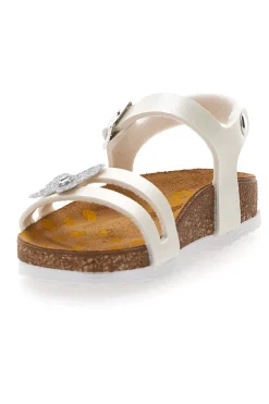 Sandali bianchi con fiore glitter Pittarello Bio 257A010SR