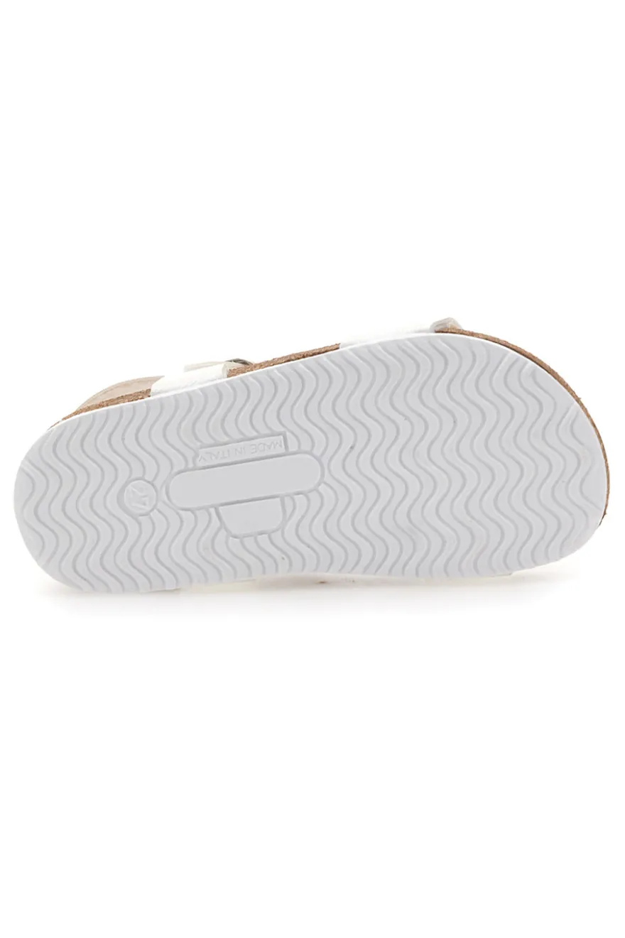 Sandali bianchi con fiore glitter Pittarello Bio 257A010SR