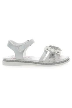 Sandali Bianchi con Fiori Grazie Girl 14339