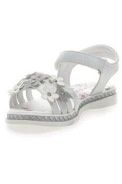 Sandali Bianchi con Fiori Grazie Girl 14339