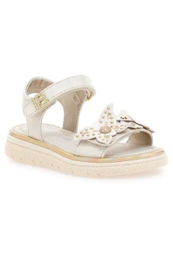 Sandali bianchi con fiori e strappo Laura Biagiotti 96129493