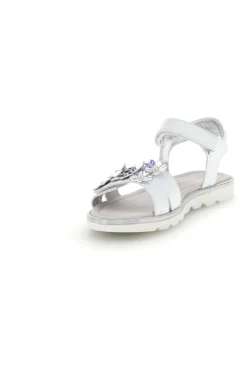Sandali bianchi con fiori decorativi iridescenti Laura Biagiotti L9882C9702