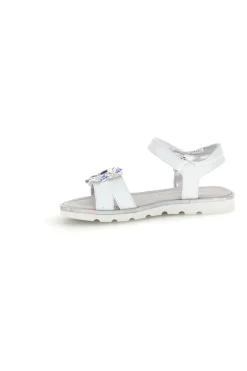 Sandali bianchi con fiori decorativi iridescenti Laura Biagiotti L9882C9702