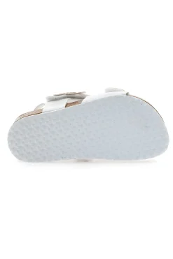 Sandali Bianchi con Glitter e Strappi In Velcro Pitt Kids 14417