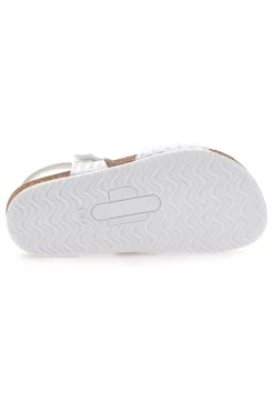 Sandali bianchi con glitter e doppia fibbia PITTARELLO BIO 257A084SR