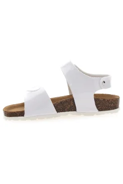 Sandali bianchi con glitter e chiusura a strappo Pitt Kids 45260TWV