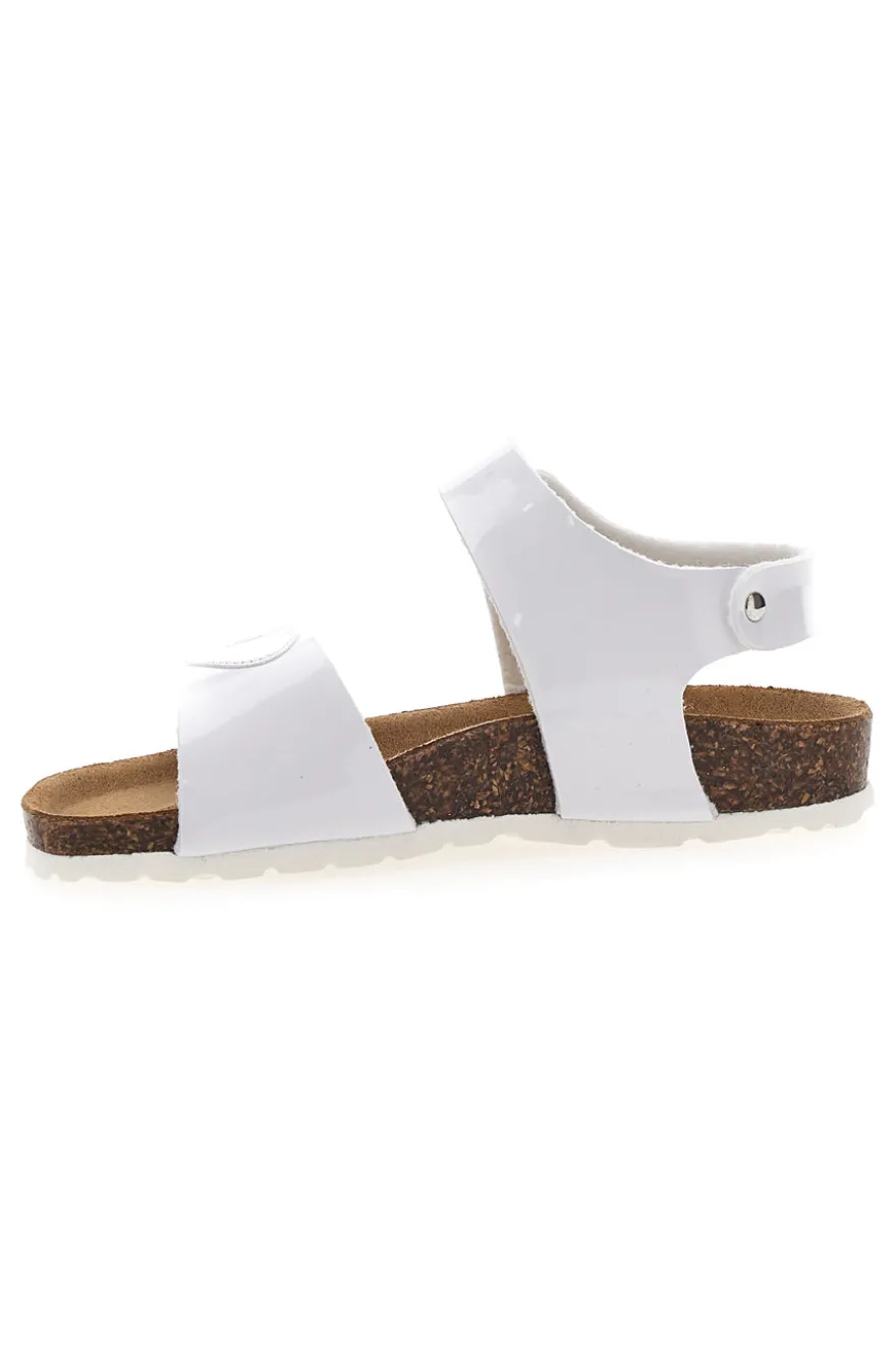 Sandali bianchi con glitter e chiusura a strappo Pitt Kids 45260TWV