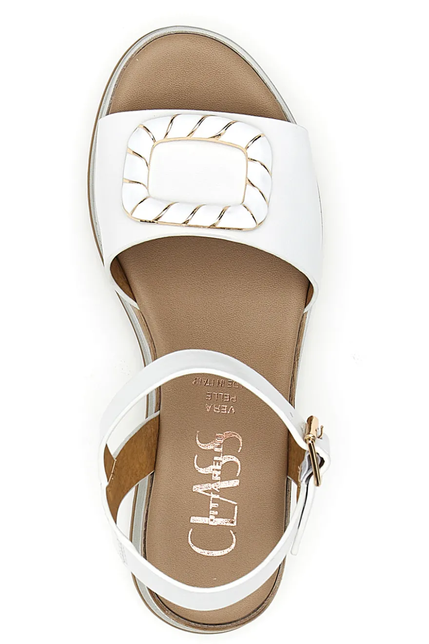 Sandali bianchi con platform Pittarello Class 19236
