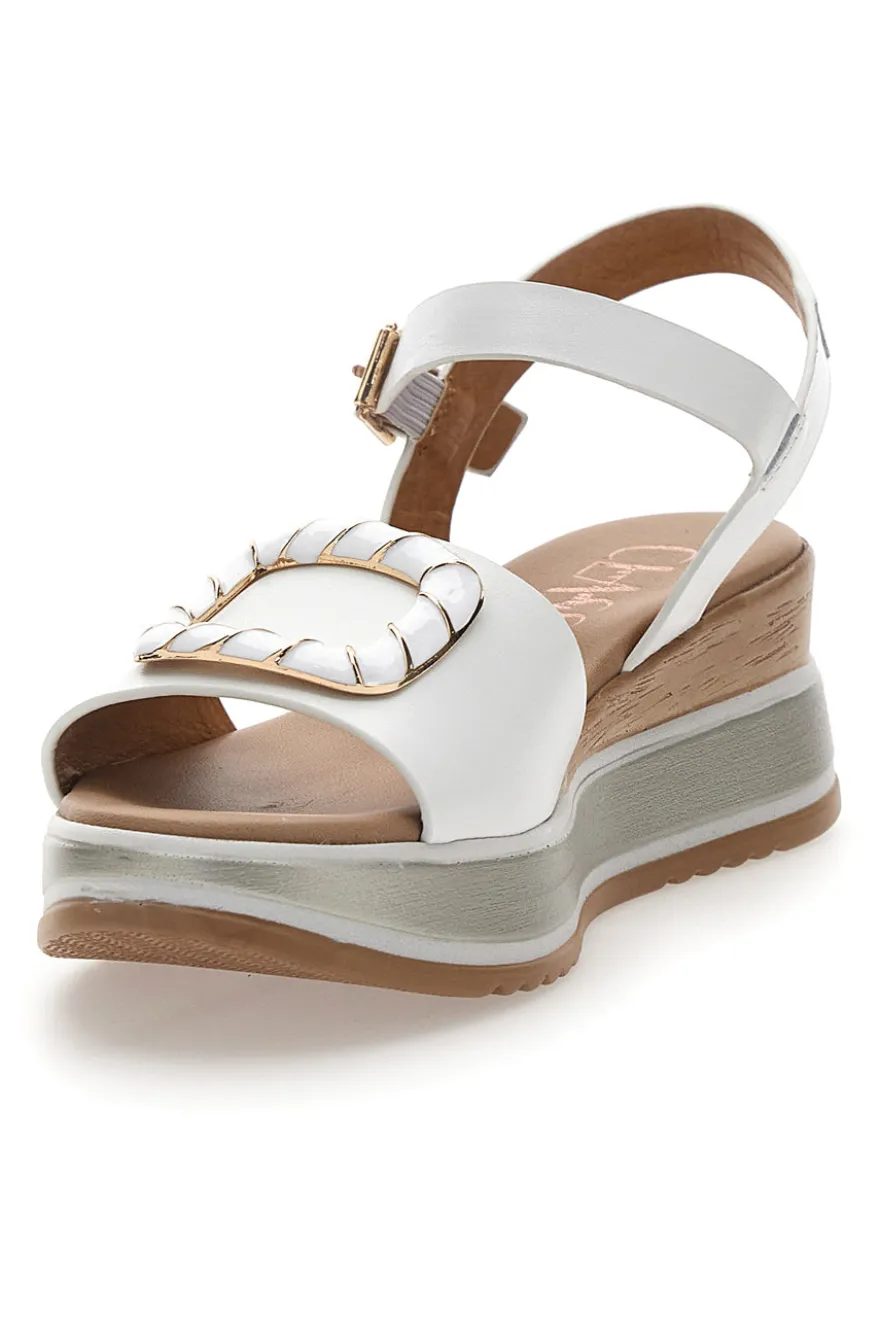 Sandali bianchi con platform Pittarello Class 19236
