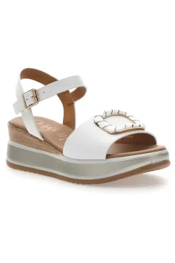 Sandali bianchi con platform Pittarello Class 19236