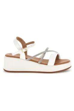 Sandali bianchi con platform Cafè cost 80882