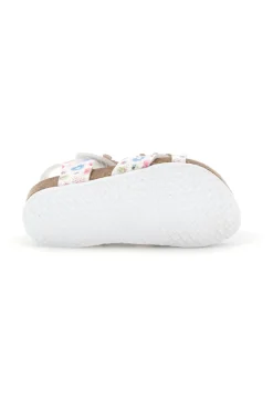 Sandali Bianchi con Stampa Floreale Pitt kids 14407