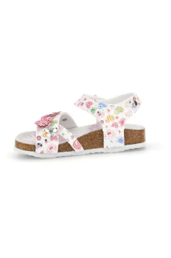 Sandali Bianchi con Stampa Floreale Pitt kids 14407
