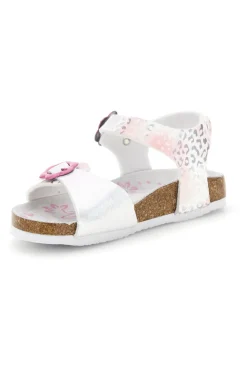 Sandali Bianchi con Stampa Animalier Pitt kids 14610